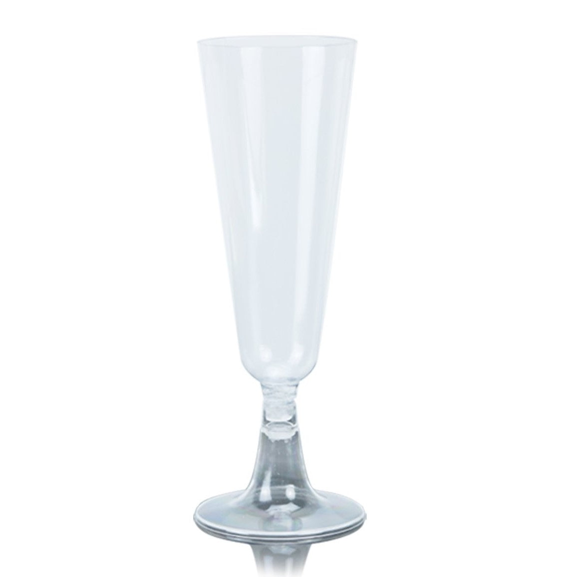 PLASTIC CHAMPAGNE GLASSES - CLEAR