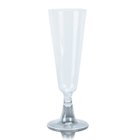 PLASTIC CHAMPAGNE GLASSES - CLEAR