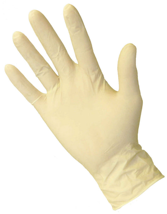 DISPOSABLE LATEX GLOVES / POWDER FREE / CLEAR - Medium / Large / X-Large