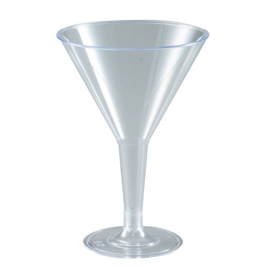 PLASTIC MARTINI GLASSES - CLEAR