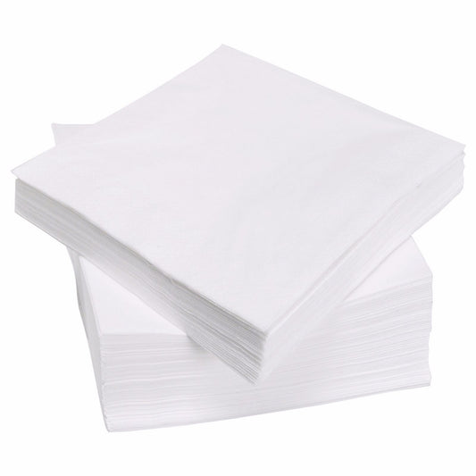 WHITE NAPKINS - 2ply - 33cm x 33cm