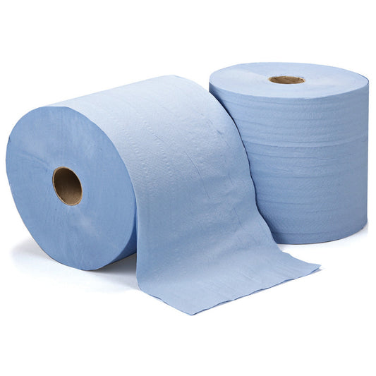 MONSTER INDUSTRIAL WIPING ROLL BLUE / 2 ROLLS - 2ply - 28cm x 370m