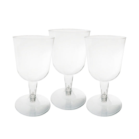 PLASTIC WINE GLASSES - CLEAR